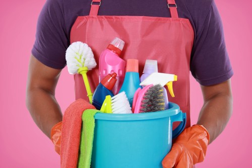 Office cleaning team maintaining a professional workspace in SE19