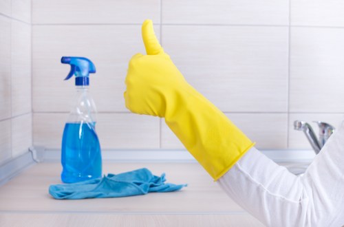 Cleaner maintaining shared commercial areas in SE19