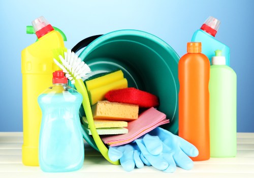 Technician preparing a carpet cleaning area before treatment