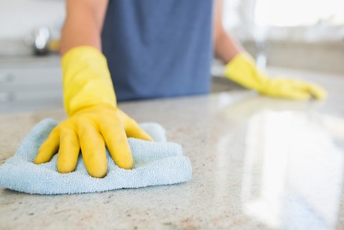 Final cleaning touches in a residential property before unpacking